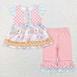 Easter Flower Pink Cute Kids Sibiling Matching Clothes