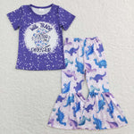 GSPO0915 Dinosaur Purple Girl's Set