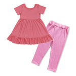 GSPO0946 Pink Cotton Girl's Set