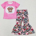 GSPO1024 MOOD Flower Cow Pink Girl Set