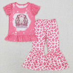 GSPO1052 DARLIN Cactus Pink Cow Girl Set