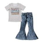 GSPO1150 Sassy Little Soul Blue Jeans Girl's Set