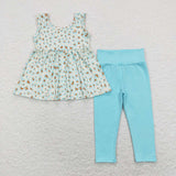 GSPO1177 Leopard Blue Girls Set