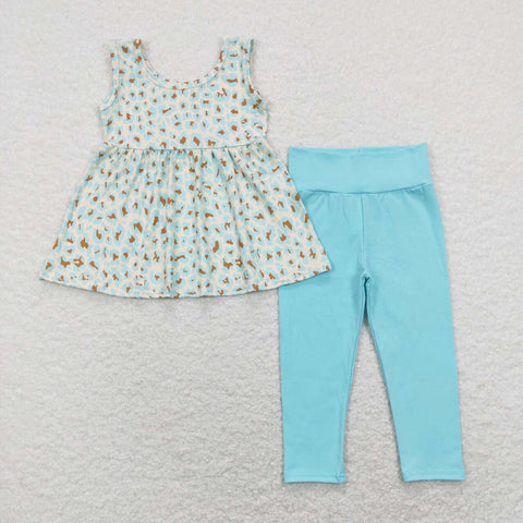 GSPO1177 Leopard Blue Girls Set