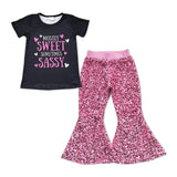 GSPO1178 Sweet Sassy Pink Sequin Girl's Set