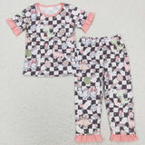 GSPO1203 Easter Dinosaur Egg Girls Pajamas Set