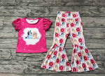 GSPO1275 Cartoon Flower Pink Girls Set