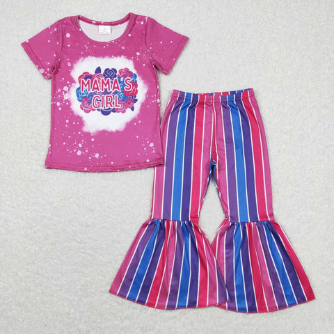 GSPO1373 MAMA'S GIRL Stripe Girls Set