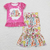 GSPO1375 Flower Cartoon Girls Set