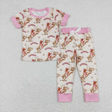 GSPO1488 HOWDY Pink Girls Pajamas Set