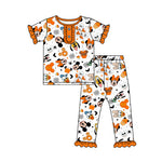 GSPO1552 Halloween Mouse Orange Girls Pajamas Set