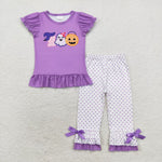 GSPO1647 BOO Pumpkin Purple Girls Set