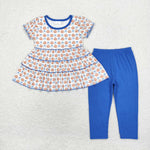 GSPO1678 Pumpkin Blue Girls Set