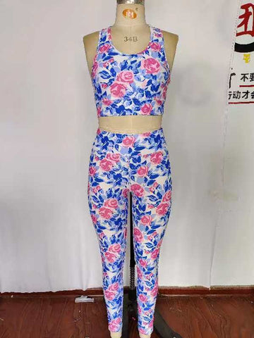 Preorder MOQ 5 pcs GSPO1691 Flower Women Adult Yoga Clothes