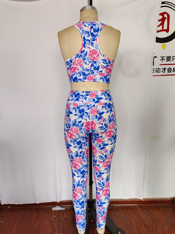 Preorder MOQ 5 pcs GSPO1691 Flower Women Adult Yoga Clothes