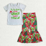 GSPO1723 Christmas Steal Me Trees Girls Set