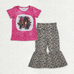 GSPO1840 Horses Flower Leopard Girls Set