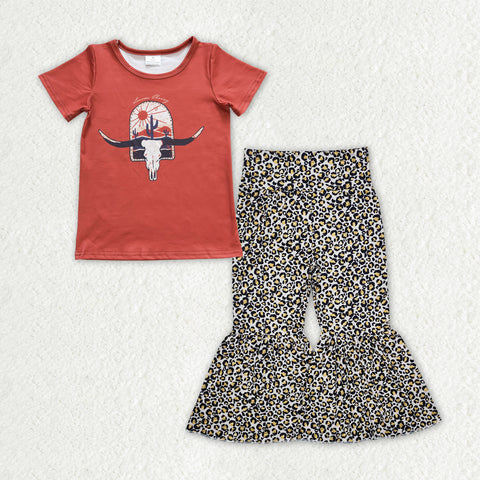 GSPO1841 Skull Bull Leopard Girls Set