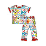 Preorder 01.03 GSPO1934 Cartoon Red Girls Pajamas Set