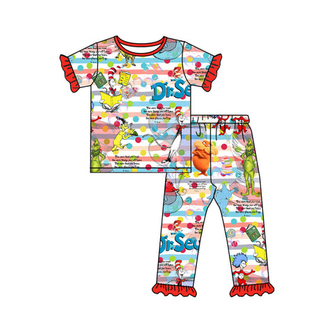 Preorder 01.03 GSPO1934 Cartoon Red Girls Pajamas Set