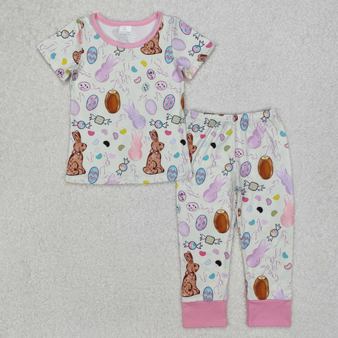 GSPO1960 Easter Rabbit Bunny Girls Pajamas Set