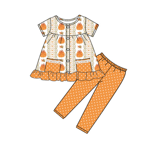 Preorder 05.18 GSPO2022 Pumpkin Bows Flower Girls Set