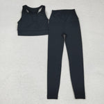 US Warehouse GSPO2038 Active Wear Sports Black Women Adult's Yoga Clothes
