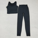 US Warehouse GSPO2039 Active Wear Sports Black Women Adult's Yoga Clothes