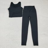 US Warehouse GSPO2039 Active Wear Sports Black Women Adult's Yoga Clothes