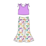 Preorder 11.04 MOQ 5 pcs GSPO2124 Easter Colorful Bows Girls Set