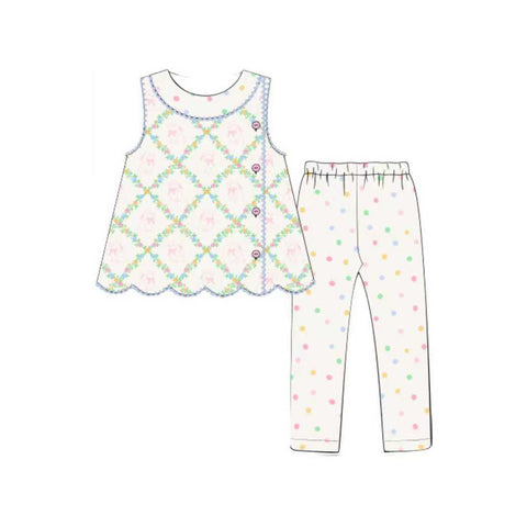 Preorder 11.17 MOQ 5 pcs Flower Bows Cute Girls Set