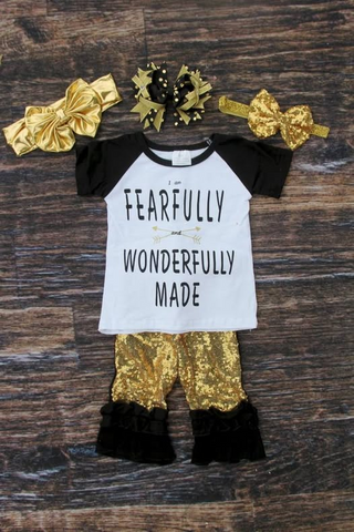 Preorder 11.29 MOQ 5 pcs GSPO2155 Fearfully Wonderfully Made Gold Girls Set