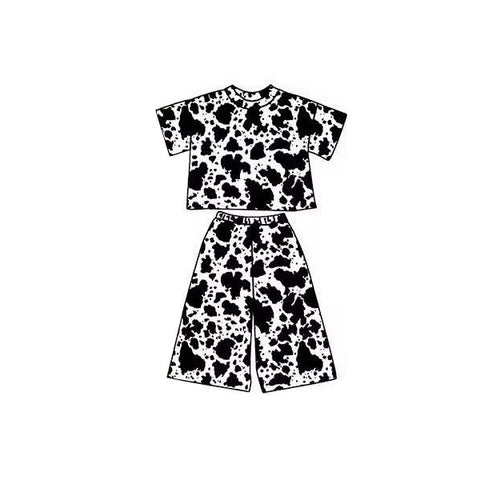 Preorder 12.03 MOQ 5 pcs GSPO2175 Cow Black Girls Set