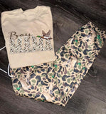Preorder 12.27 MOQ 5 pcs GSPO2231 Boy's MAMA Mallard Ducks Camo Adult Women's Pajamas Set