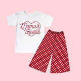 Preorder Samples GSPO2250 MAMA'S BESTIE Red Dots Girls Set