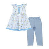 Preorder 02.03 MOQ 5 pcs GSPO2280 Goose Flower Blue Girls Set