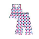 Preorder MOQ 5 Pcs Each Style Summer Colorful Flower Plaid Girls Outfits