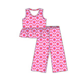 Preorder MOQ 5 Pcs Each Style Summer Colorful Flower Plaid Girls Outfits