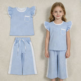 GSPO2331 Blue Color Dots Cute Girls Set