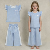 Preorder Restocking GSPO2331 Blue Color Dots Cute Girls Set
