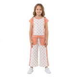 GSPO2333 Orange Color Dots Cute Yoga Girls Set