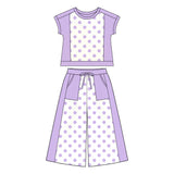 Preorder MOQ 5 Pcs Each Style Colorful Dots Yoga Cute Girls Outfits
