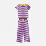 Preorder MOQ 5 pcs Each Style Solid Colorful Stripe Kids Matching Clothes
