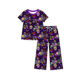 Preorder MOQ 5 pcs Each Style Mardi Gras Mask Scallop Edge Kids Matching Clothes