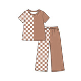 Preorder MOQ 5 pcs Each Style Leopard & Bow & Plaid Sweet Kids Matching Clothes