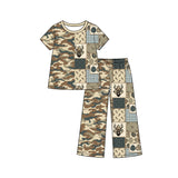 Preorder MOQ 5 pcs Each Style Happy Easter Camo Kids Matching Clothes