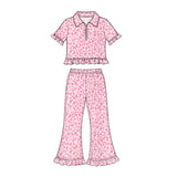 Preorder MOQ 5 pcs Each Style Bows Leopard Saint Patrick Leaves Kids Matching Clothes