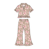 Preorder MOQ 5 pcs Each Style Bows Leopard Saint Patrick Leaves Kids Matching Clothes
