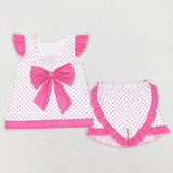 GSSO0384 Barbie Pink Dots Girl Shorts Set