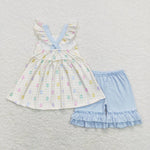 GSSO0420 Easter Bunny Egg Girl Shorts Set